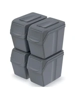 Odpadkový koš 20 l SORTIBOX SET4 PACKY ŠEDÉHO KAMENE dětské