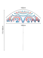 PLÁŽOVÝ A ZAHRADNÍ SLUNEČNÍK 160 CM PRUHOVANÝ MODRÝ A RŮŽOVÝ PLÁŽOVÝ A ZAHRADNÍ SLUNEČNÍK 160 CM PRUHOVANÝ MODRÝ A RŮŽOVÝ