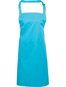 Premier PR 154 Zástěra s laclem a kapsou na břiše "Colours" 39.0154 turquoise