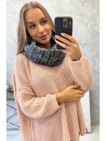 KN16 Dámská čepice modrá+grafitová