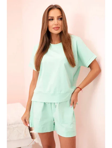 Dámský punto set s krátkými rukávy a šortkami mincovna