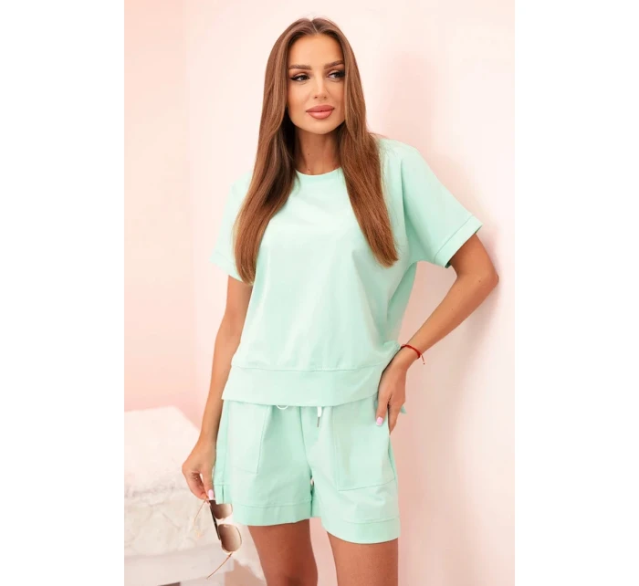 Dámský punto set s krátkými rukávy a šortkami mincovna