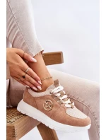 Dámská sportovní obuv na platformě Béžove Aisha Dámská sportovní obuv na platformě Béžove Aisha