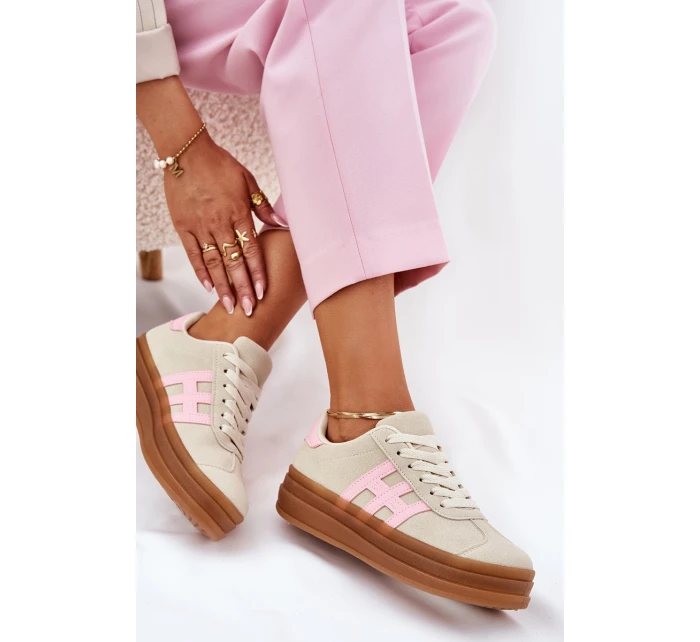 Dámské Tenisky Na Platformě Béžové Syliyana Dámské Tenisky Na Platformě Béžové Syliyana