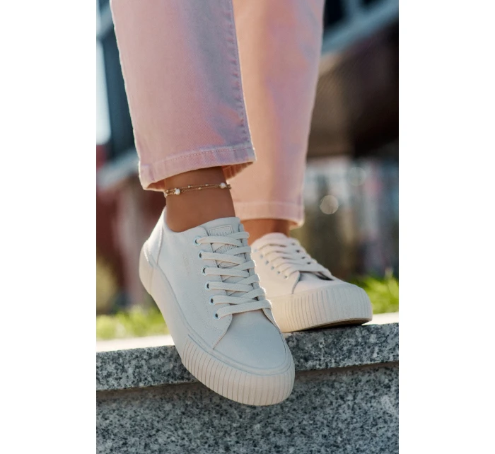 Dámské Textilní Tenisky Big Star model 21693225 Béžové - Big Star Shoes Dámské Textilní Tenisky Big Star model 21693225 Béžové - Big Star Shoes