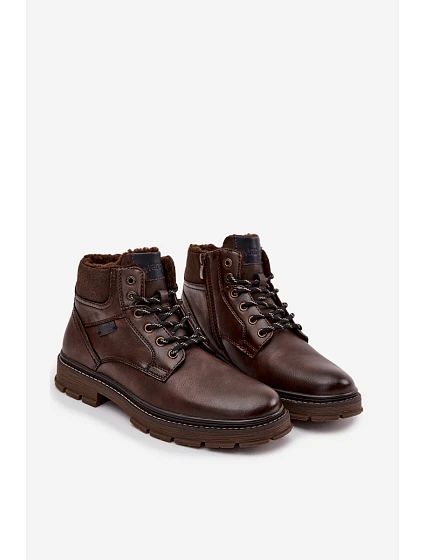 Pánské zateplené kozačky model 21713693 tmavě hnědé - Wrangler