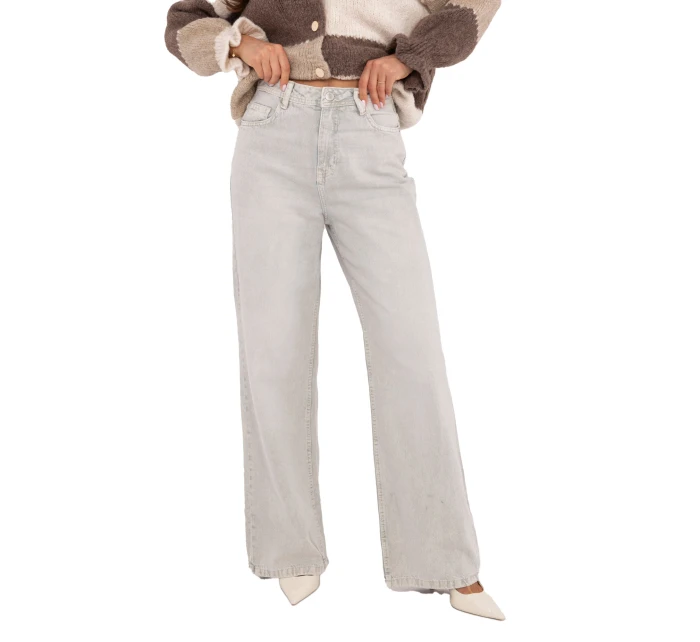 Kalhoty D80028BB62487A1 světle šedé