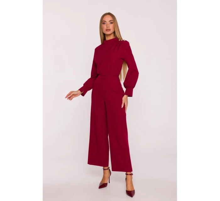 M879 Kombinéza se stojáčkem - bordó M879 Kombinéza se stojáčkem - bordó