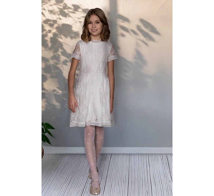 Dívčí punčocháče s mašlí Angelina DR2602