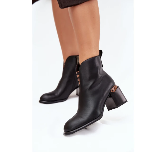 Boty na podpatku model 217727 Step in style Boty na podpatku model 217727 Step in style