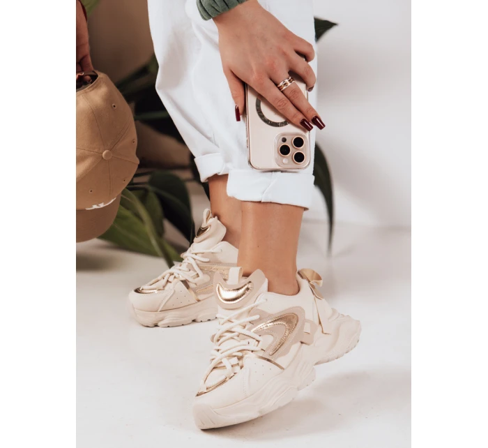 Dámské béžové tenisky EASYPACE FashionStreet ZY0640 Dámské béžové tenisky EASYPACE FashionStreet ZY0640