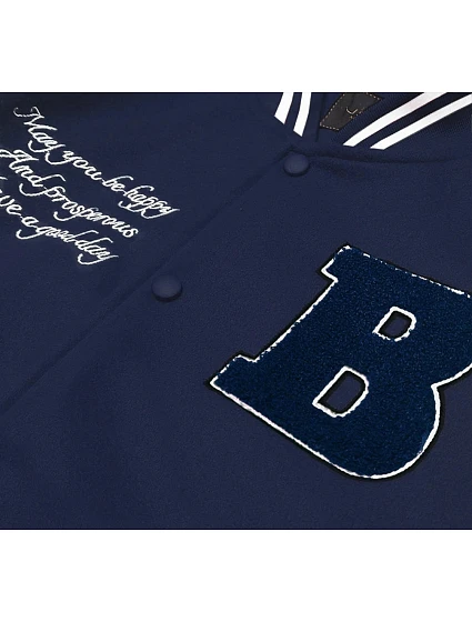 Tmavě modrá dámská bunda typu bomber model 18141017 - J.STYLE