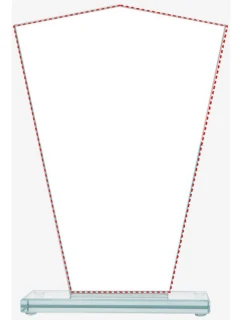 Skleněná trofej s matným podstavcem