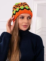 Dámská čepice Laila K283 orange neon+black+green neon