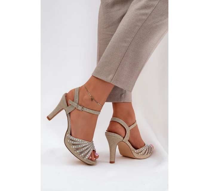 Sandály Na Podpatku Se A  Zlaté model 21685945 - D&A