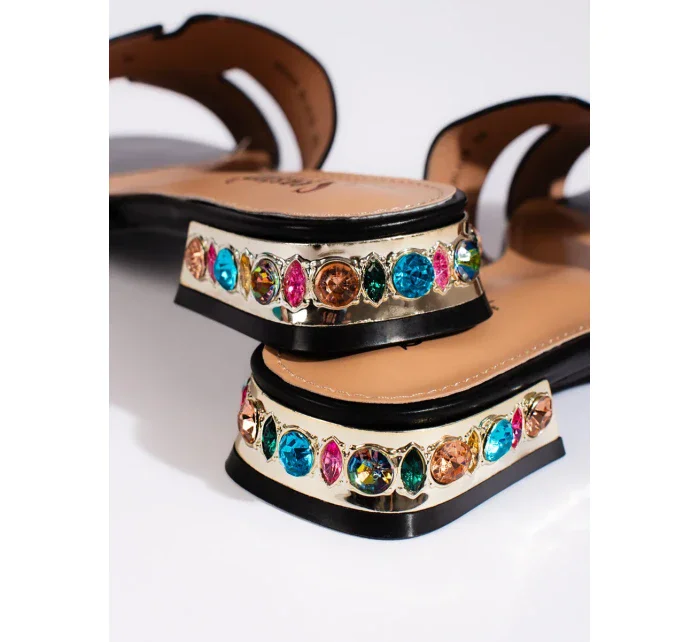 Originální černé dámské nazouváky bez podpatku Originální černé dámské nazouváky bez podpatku