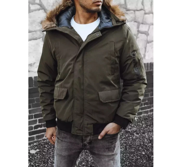 Pánská zimní zelená bunda FashionStreet TX4308