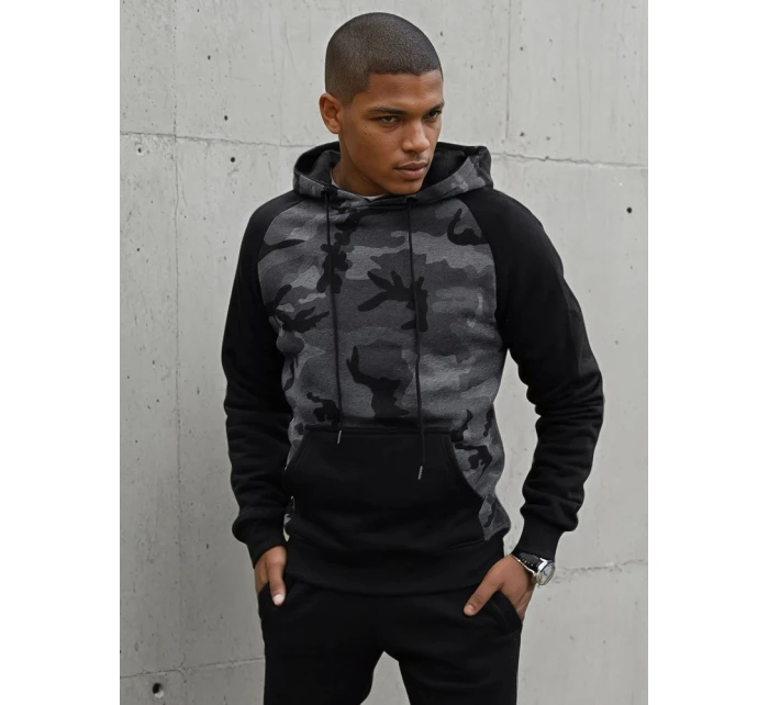 Pánská tmavě šedá mikina Dstreet BX5486 Pánská tmavě šedá mikina Dstreet BX5486