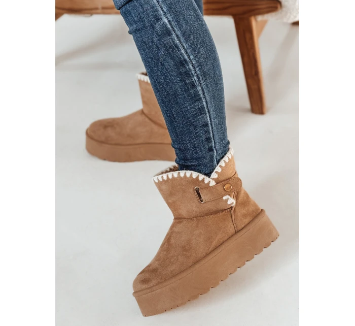 Dámské kozačky FLUFFIEZ camel FashionStreet ZY0561