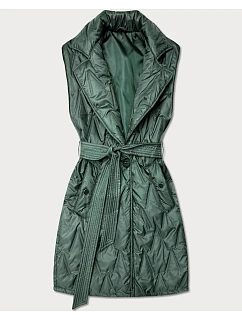 Pikowana kamizelka z paskiem Goodlookin khaki (B8603-11)