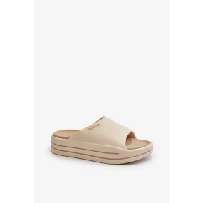 Dámské pantofle na platformě Big Star Béžová