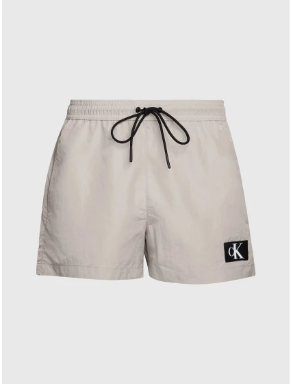 Pánské plavky KM0KM00979 PE0 béžové - Calvin Klein