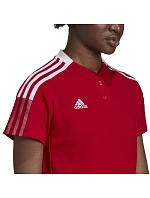 Dámské polo tričko Tiro 21 W GM7350 červené - Adidas Dámské polo tričko Tiro 21 W GM7350 červené - Adidas