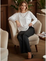 SILKINEA dámská halenka oversize s přívěskem bílá FashionStreet RY2670