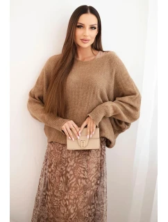 Dámská souprava s svetrem a šaty camelový model 21412180 - K-Fashion
