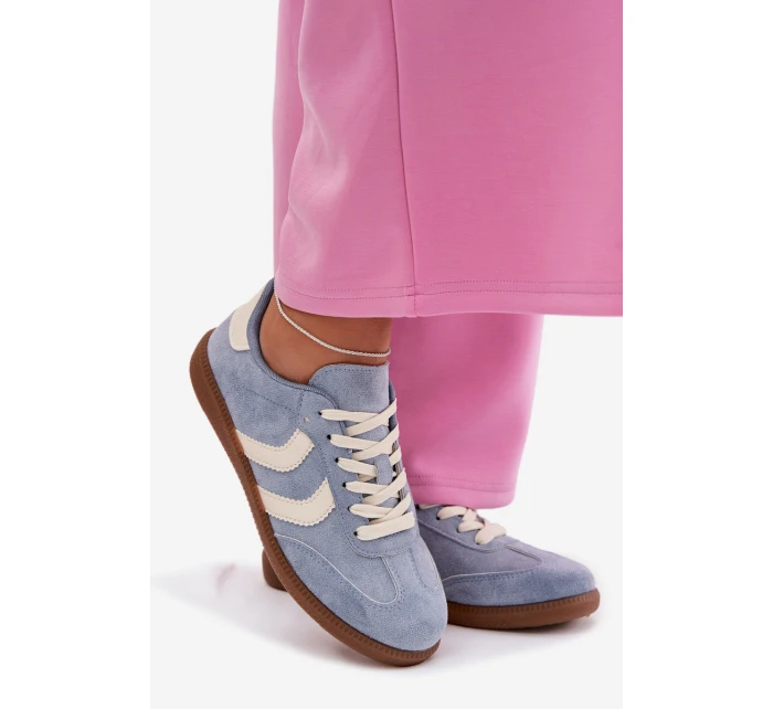 Dámské tenisky z eko semiše modré model 22027731 - EVENTO Dámské tenisky z eko semiše modré model 22027731 - EVENTO