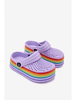 Dětské pěnové sandály s fialovými barevnými pásky Children's Foam Purple Straps Tansy Dětské pěnové sandály s fialovými barevnými pásky Children's Foam Purple Straps Tansy
