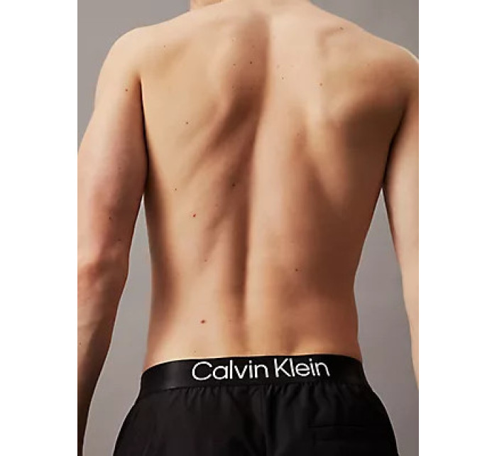 Pánské plavky Tkaný spodní díl MEDIUM DRAWSTRING KM0KM00945BEH - Calvin Klein