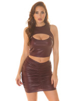 Sexy Koucla Wetlook Crop Top with a Cut Out