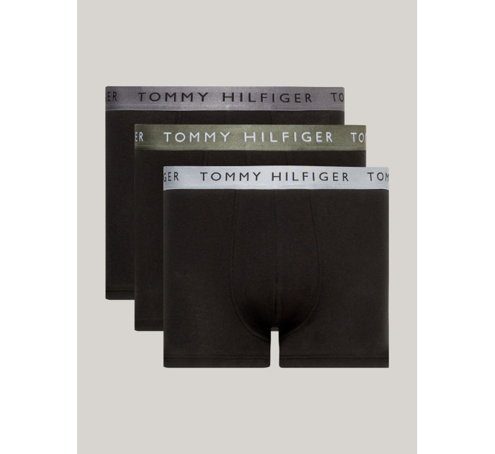 Pánské boxerky 3P TRUNK SHINE WB UM0UM03028 0UB černé - Tommy Hilfiger