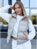 Dámská prošívaná vesta WILLOW béžová FashionStreet TY3795