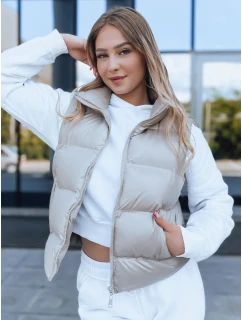 Dámská prošívaná vesta WILLOW béžová FashionStreet TY3795