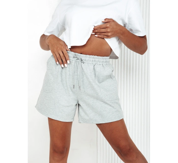 Dámské teplákové šortky PELLA light grey FashionStreet SY0416