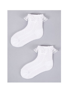Dívčí ažurové ponožky YO! SKL-0009G 0-9 měsíců