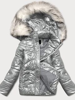 KRÓTKA KURTKA ZIMOWA DAMSKA W SZARA model 21244414 - J.STYLE
