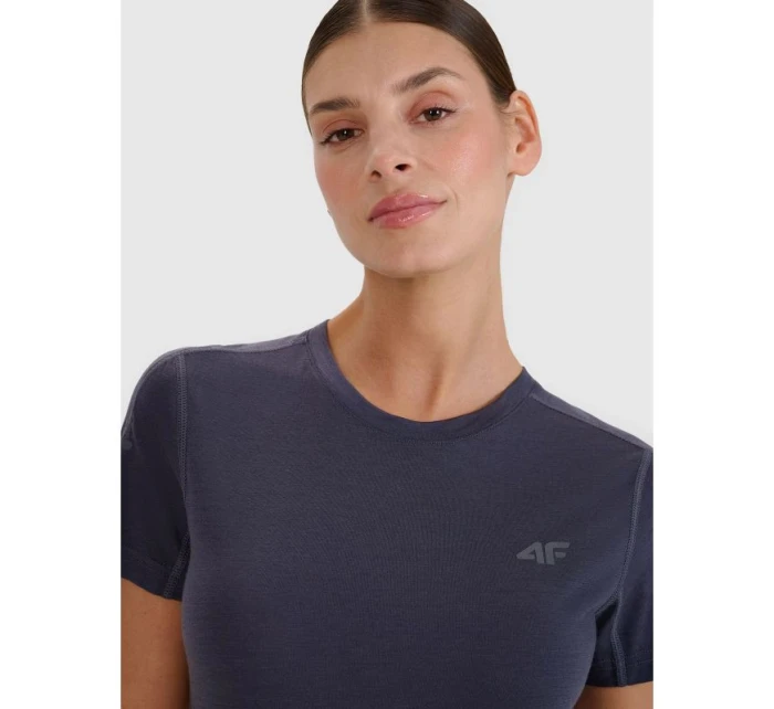 Dámské trekingové tričko z Merino vlny model 21434475 - 4F Dámské trekingové tričko z Merino vlny model 21434475 - 4F