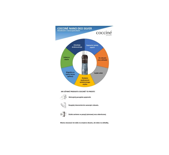 Coccine Nano Deo Silver Shoe Freshener 75ml Coccine Nano Deo Silver Shoe Freshener 75ml