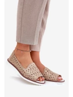 Kožené baleríny s   Zlaté model 21691621 - S.Barski