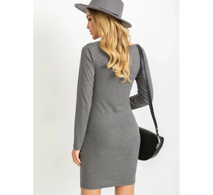 Sukienka RV SK model 20961685 ciemny szary - FPrice Sukienka RV SK model 20961685 ciemny szary - FPrice