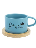 DĚKUJEME ZA VŠECHNO! - modrý hrníček makronka 200 ml