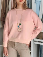 Dámská máslová halenka oversize s přívěskem růžová Dstreet model 21986123 - FashionStreet