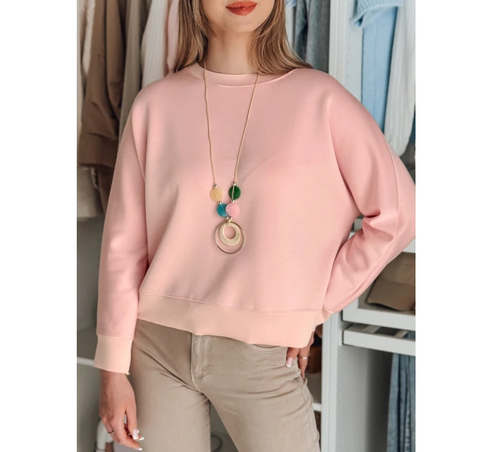 Dámská máslová halenka oversize s přívěskem růžová Dstreet model 21986123 - FashionStreet