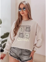 Dámská oversize mikina s medvídky MISOBEARS beige FashionStreet BY1438