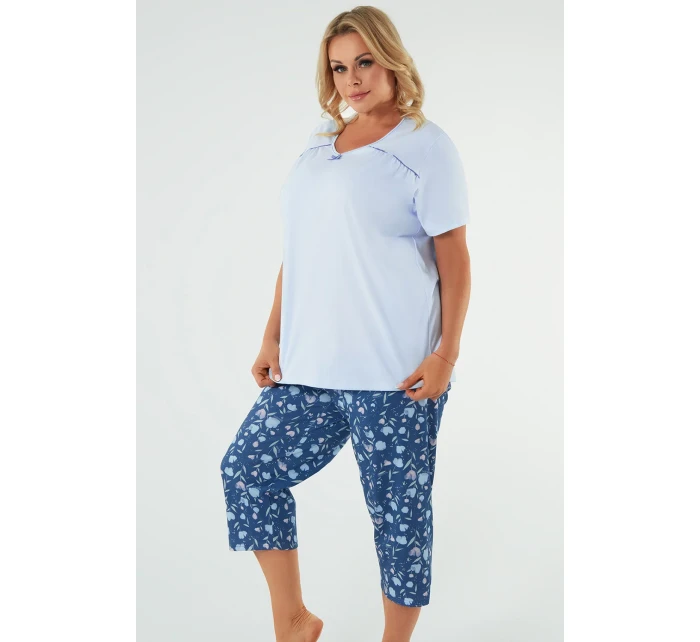 Italská móda Agalia cr.r. sp.3/4 barva:modrá/print