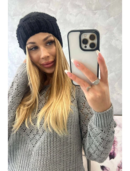 Fleecová čepice  černá model 18750371 - K-Fashion