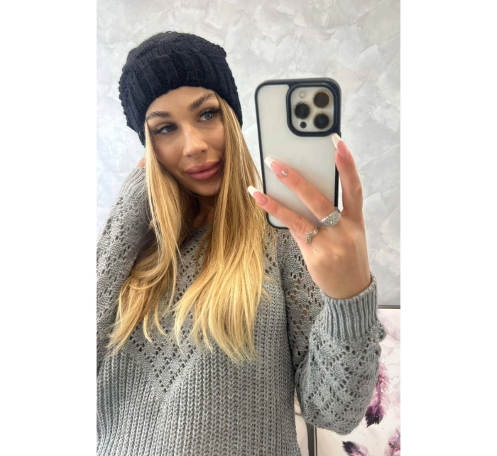 Fleecová čepice Justyna K253 černá